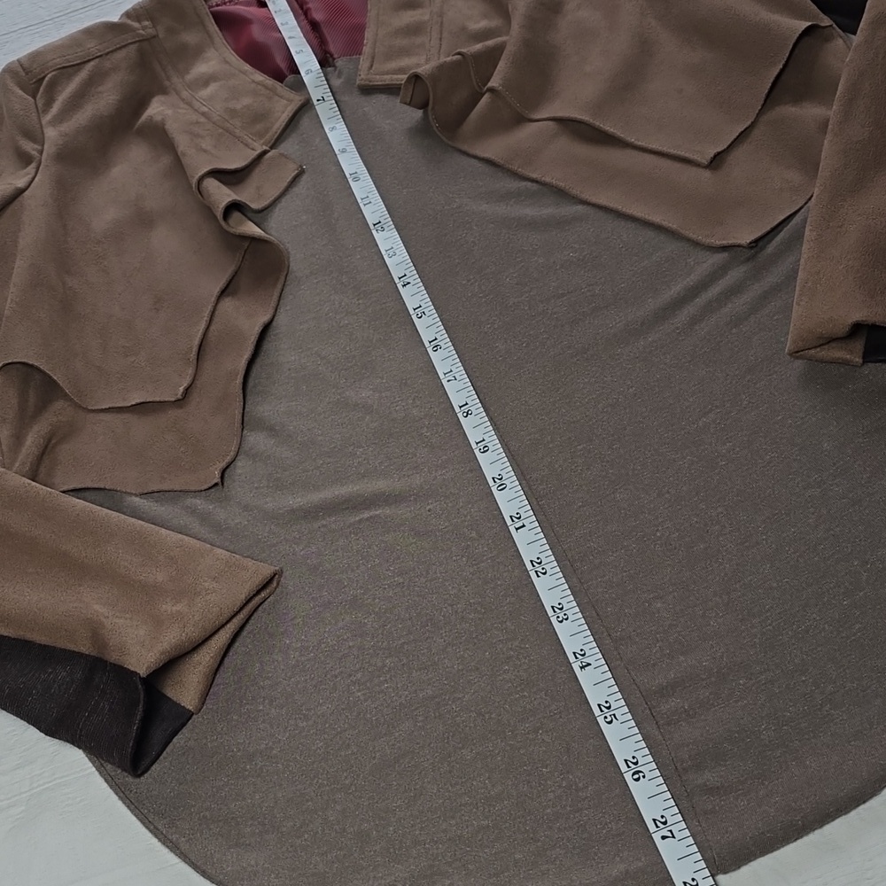 Isle by Melis Kozan Faux Suede Open Jacket Women's Size XS (AS IS) - Picture 9 of 16